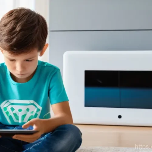 Home 22 IoT 보안 및 프라이버시 - **Image Prompt 1: The Unease of a Compromised Smart Home**
A modern, well-lit living room in a s...