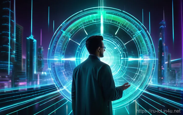양자 키 분배 시스템 - **Quantum Shield for Data Security:**
A visually stunning, high-tech depiction of quantum key di...